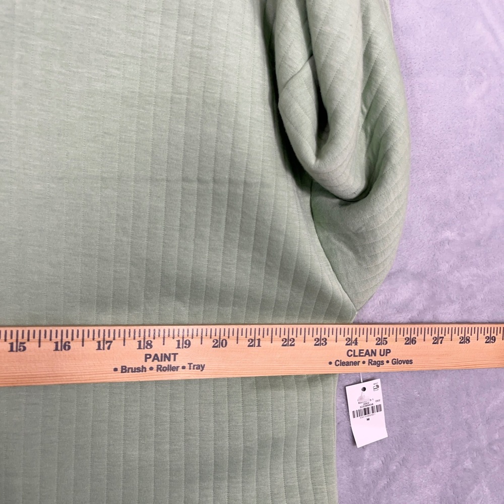 Old Navy Womens Set M Green Bounce Fleece Quilted Crop Top Wide Leg Pants NWT - Picture 3 of 13